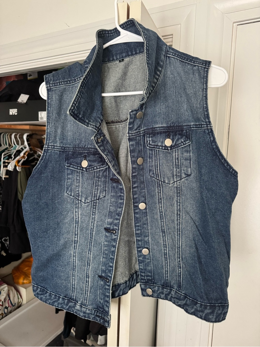 Classic Denim Vest - Medium Blue